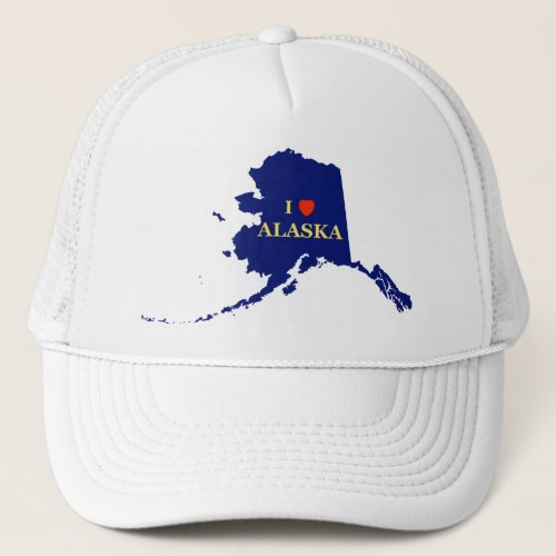 I Heart Love Alaska Trucker Hat