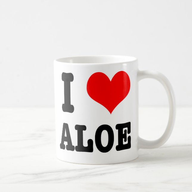 I HEART (LOVE) ALOE COFFEE MUG (Right)