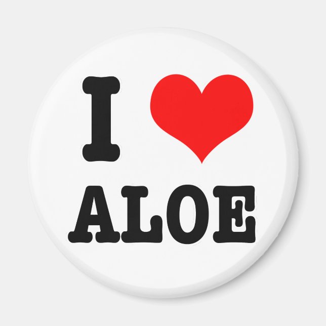 I HEART (LOVE) ALOE MAGNET (Front)