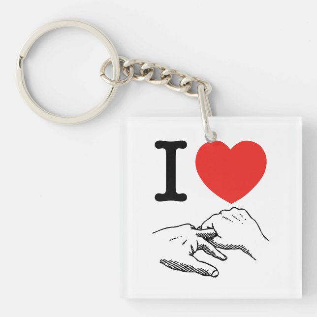 I Heart (Love) Anal Keychain (Front)