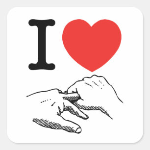 I Heart (Love) Anal Square Sticker