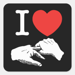 I Heart (Love) Anal Square Sticker