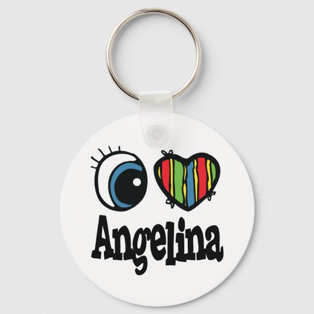 I Heart (Love) Angelina Keychain (Front)