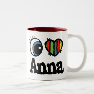 I Heart (Love) Anna Two-Tone Coffee Mug