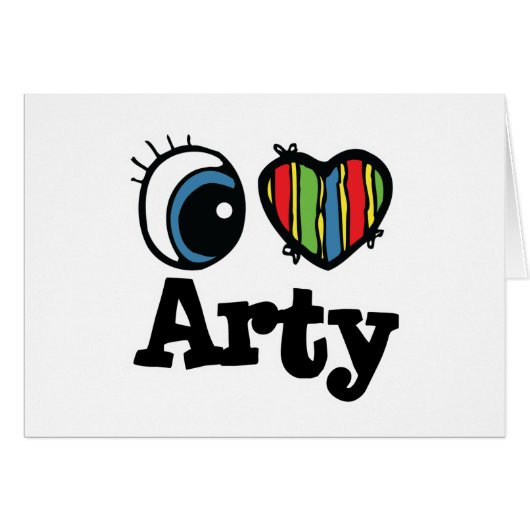 I Heart (Love) Arty Cards (Front Horizontal)
