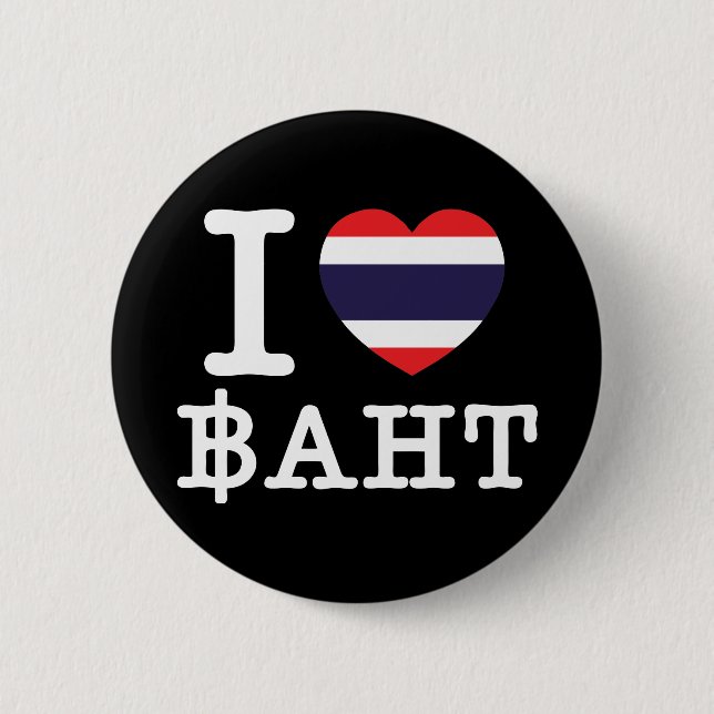 I Heart (Love) Baht Button (Front)