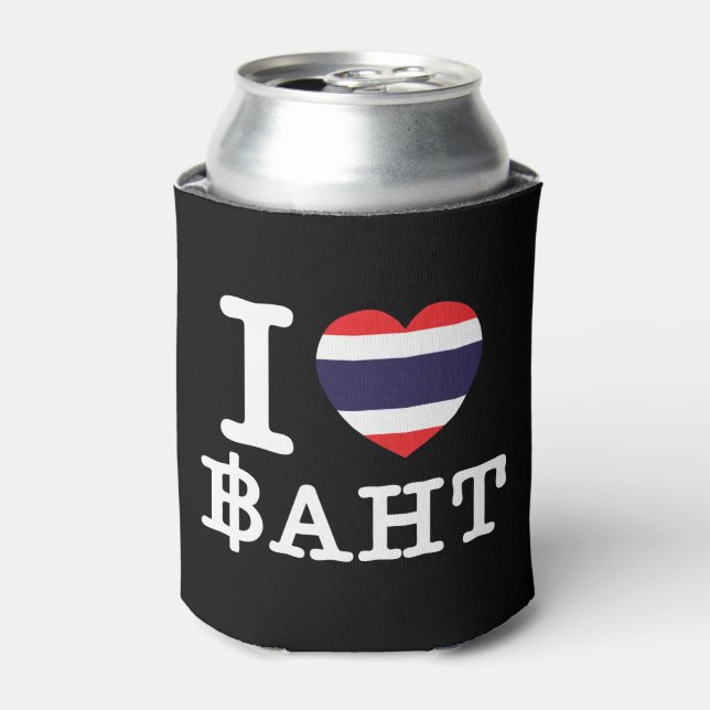 I Heart (Love) Baht Can Cooler (Can Front)