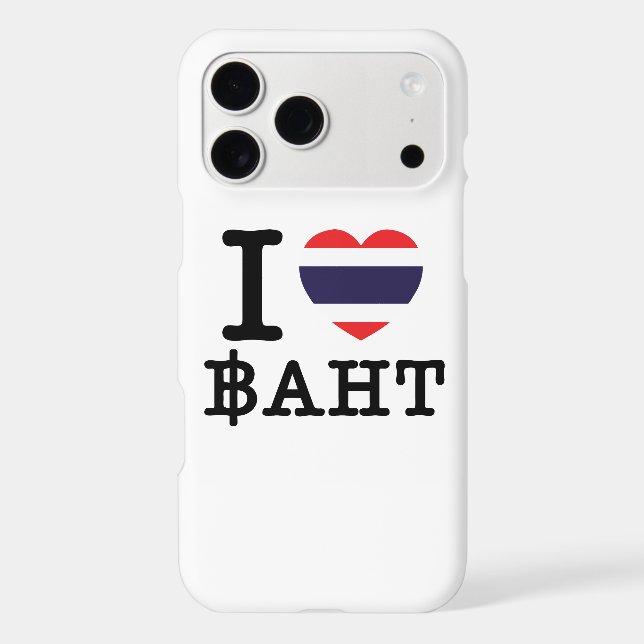 I Heart (Love) Baht Case-Mate iPhone Case (Back)