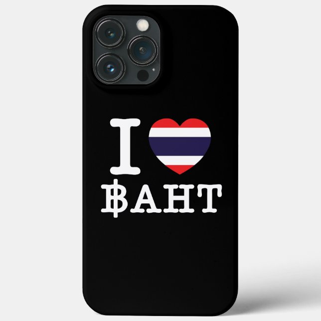 I Heart (Love) Baht Case-Mate iPhone Case (Back)