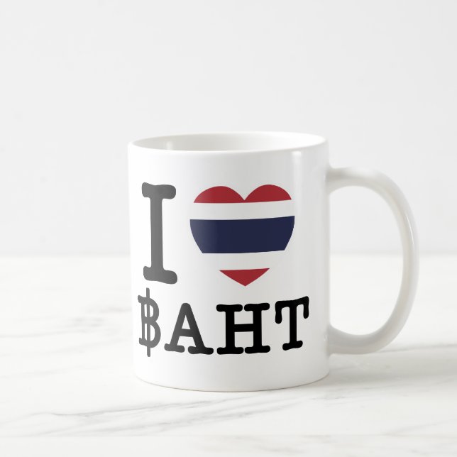 I Heart (Love) Baht Coffee Mug (Right)