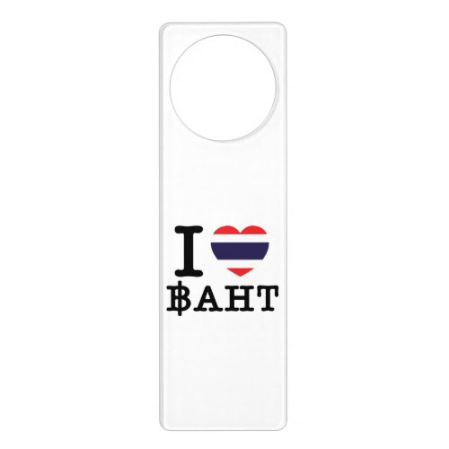 I Heart Love Baht Door Hanger