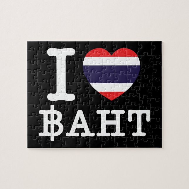 I Heart (Love) Baht Jigsaw Puzzle (Horizontal)