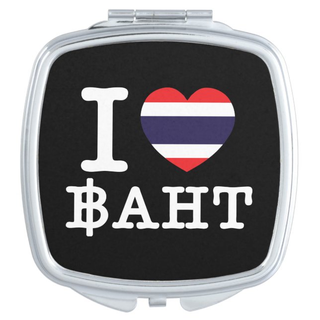 I Heart (Love) Baht Makeup Mirror (Front)