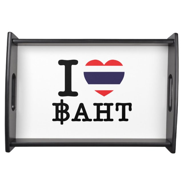 I Heart (Love) Baht Serving Tray (Front)