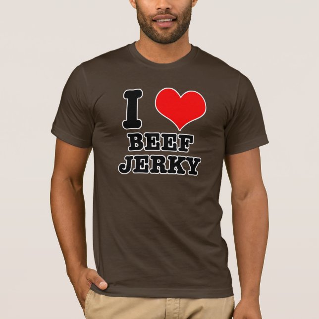 I HEART (LOVE) beef jerky T-Shirt (Front)