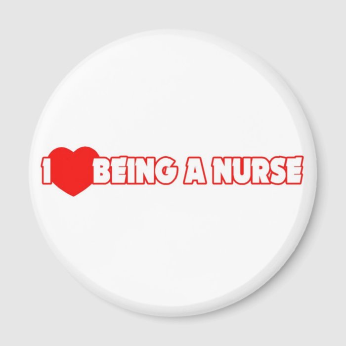 I Heart (Love) Being A Nurse Fridge Magnets