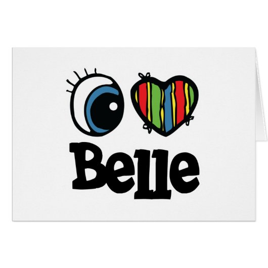 I Heart (Love) Belle Cards (Front Horizontal)