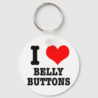 I HEART (LOVE) belly buttons Keychain