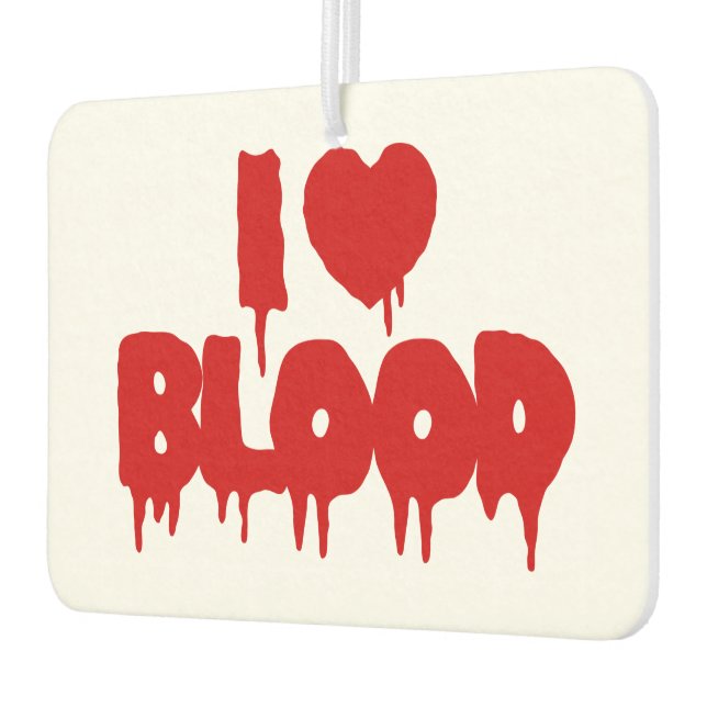 I HEART [LOVE] BLOOD AIR FRESHENER (Left)