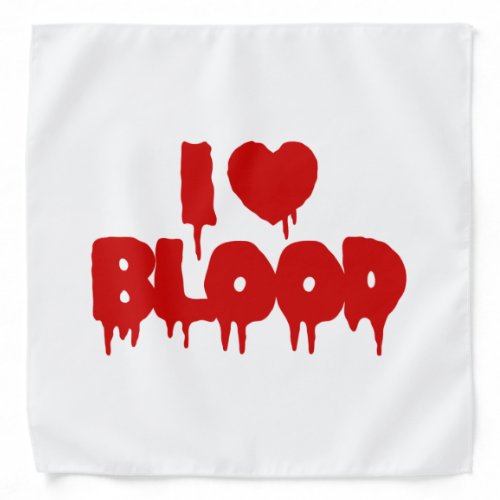 I HEART LOVE BLOOD BANDANA