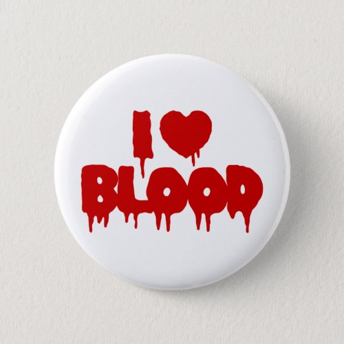 I HEART LOVE BLOOD BUTTON