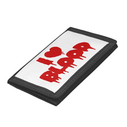 I HEART LOVE BLOOD TRIFOLD WALLET