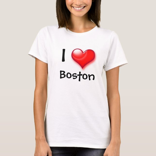 I Heart Love Boston T-Shirt (Front)