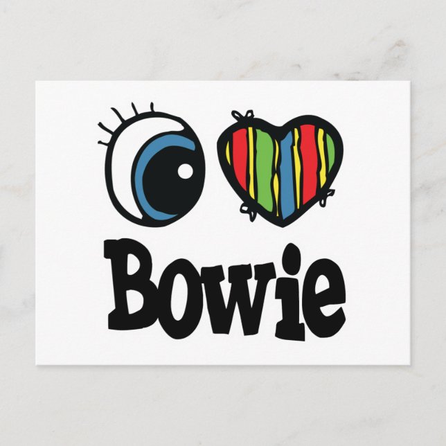 I Heart (Love) Bowie Postcard (Front)
