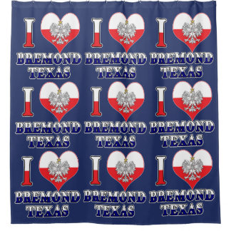 I Heart Love Bremond Texas Shower Curtain