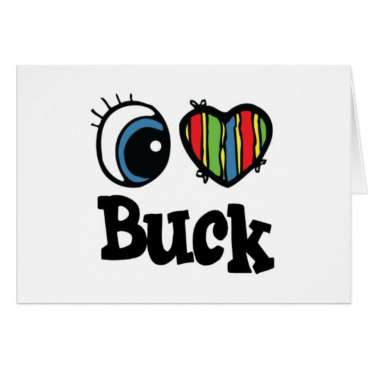 I Heart (Love) Buck Cards (Front Horizontal)