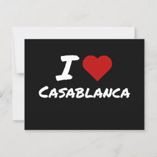 I Heart love Casablanca city Morocco Postcard