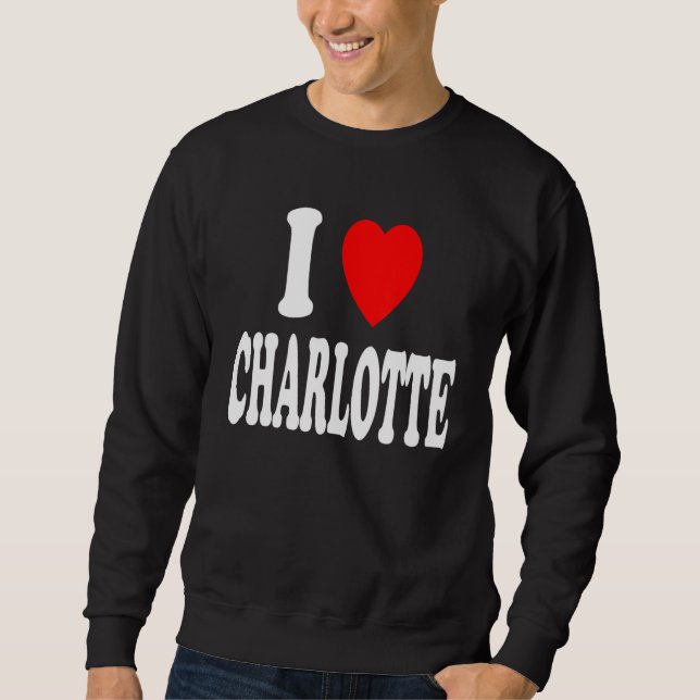 I Heart (Love) Charlotte Cute Matching Couple Spou Sweatshirt (Front)