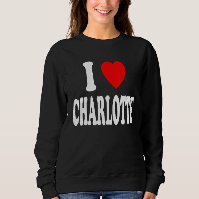 I Heart (Love) Charlotte Cute Matching Couple Spou Sweatshirt (Front)
