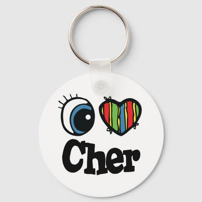 I Heart (Love) Cher Keychain (Front)