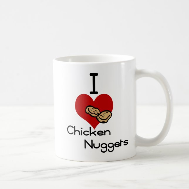 I heart-love chicken nuggets coffee mug (Right)