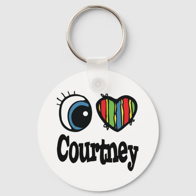 I Heart (Love) Courtney Keychain (Front)