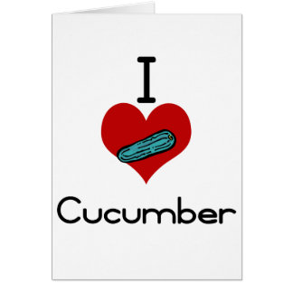 I heart-love cucumber cards