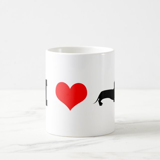 I Heart (love) Dachshunds Coffee Mug (Center)