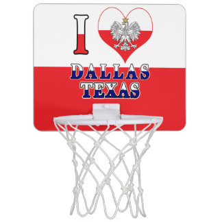 I Heart Love Dallas Texas Mini Basketball Hoop