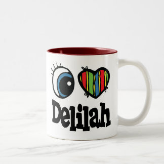 I Heart (Love) Delilah Two-Tone Coffee Mug