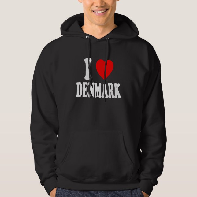 I Heart Love Denmark Travel Vacation Tourism Home Hoodie (Front)