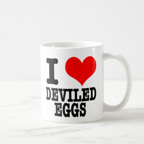 I HEART LOVE DEVILED EGGS COFFEE MUG