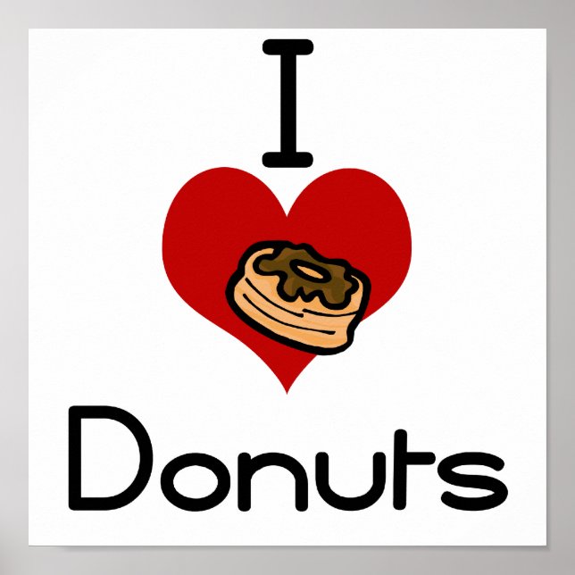 I heart-love donut poster (Front)
