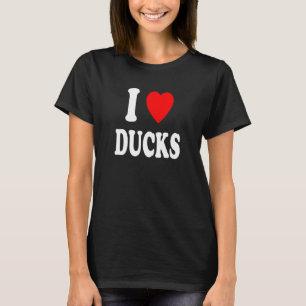I Heart Love Ducks Favorite Animal Park Wildlife H T-Shirt