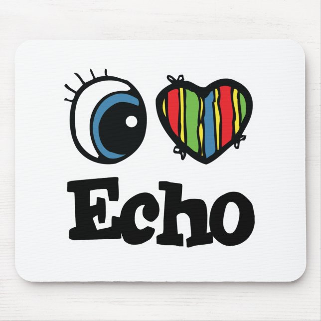 I  Heart (Love) Echo Mouse Pad (Front)