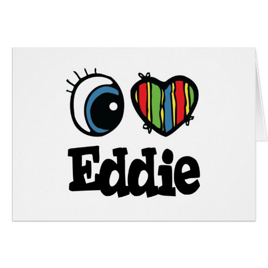 I  Heart (Love) Eddie Cards (Front Horizontal)