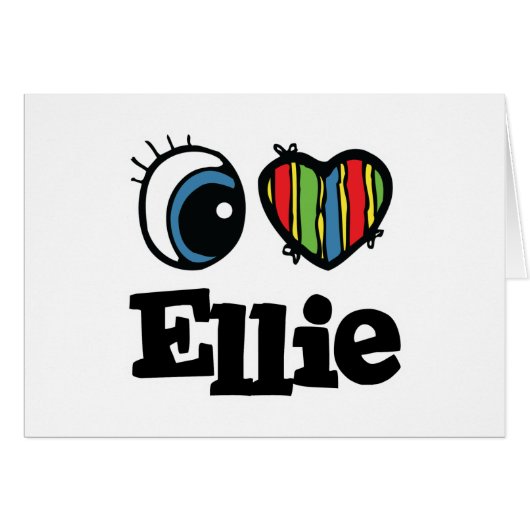I Heart (Love) Ellie Cards (Front Horizontal)