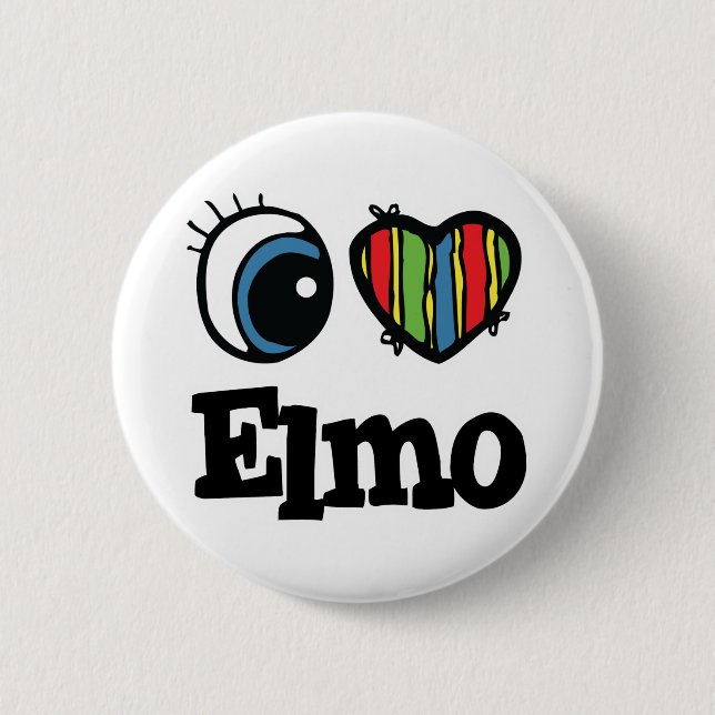I  Heart (Love) Elmo Button (Front)
