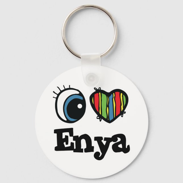 I  Heart (Love) Enya Keychain (Front)