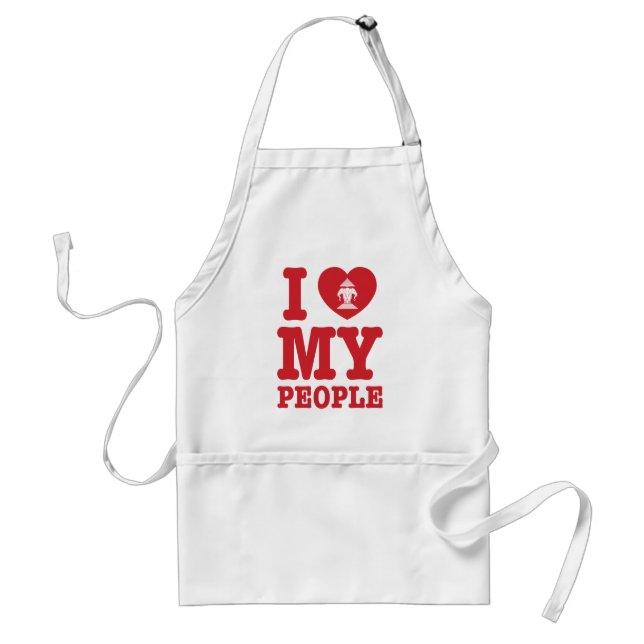 I Heart (Love) Erawan My Lao People Adult Apron (Front)